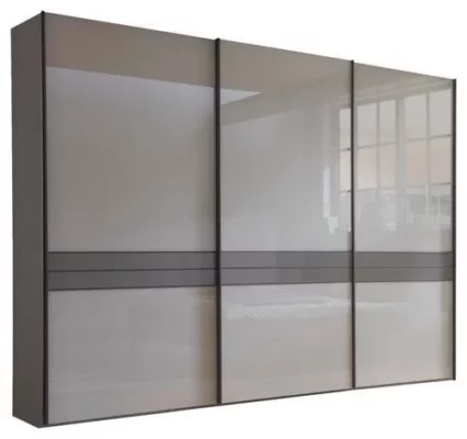 SCHWEBETÜRENSCHRANK 250/236/67 cm 3-türig Braun, Grau von DIETER KNOLL