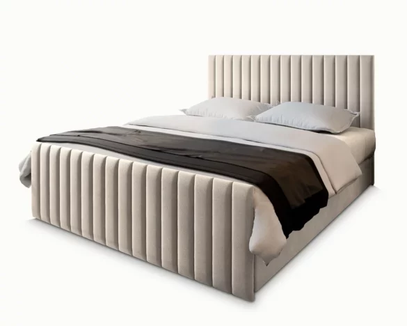 BOXBETT ARION 140x200 cm mit Matratze und Topper - Beige von MASSENO