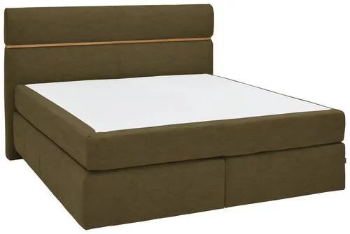 BOXSPRINGBETT 180/200 cm in Eichefarben, Olivgrün von DIETER KNOLL