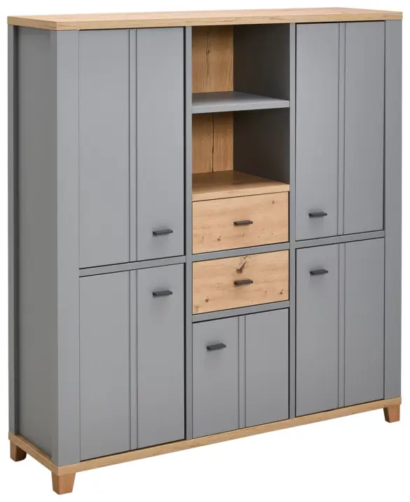 HIGHBOARD Grau, Eiche Artisan von HOM'IN