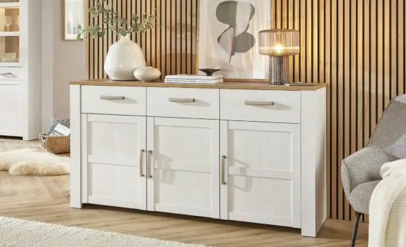 Sideboard TONEO Eiche, Weiß