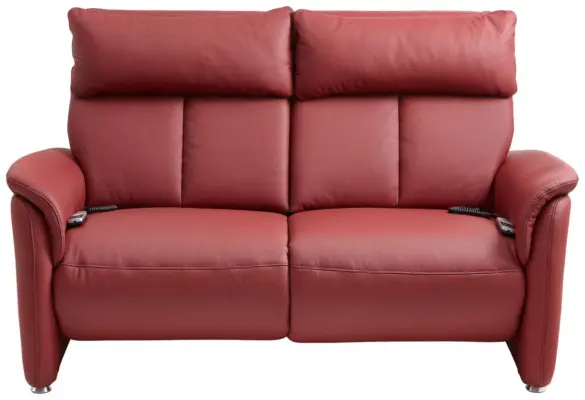 2-SITZER-SOFA Echtleder Dunkelrot von CANTUS