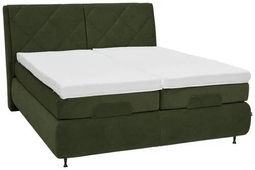 BOXSPRINGBETT 180/200 cm in Dunkelgrün von DIETER KNOLL