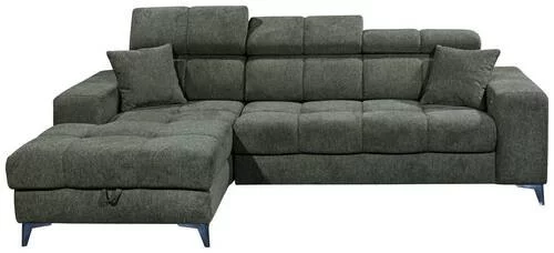ECKSOFA Dunkelgrün Chenille von CARRYHOME