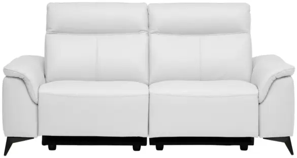 3-SITZER-SOFA Echtleder Weiß von EMILIO BELUTTI