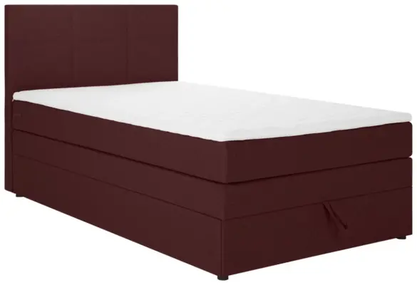 BOXSPRINGBETT 90/200 cm in Dunkelrot von WELNOVA