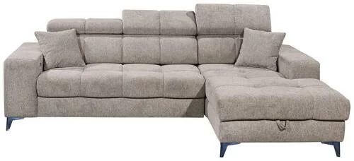 ECKSOFA Graubraun Chenille von CARRYHOME