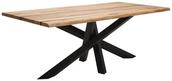 ESSTISCH in Holz, Metall 240/100/76 cm Wildeiche von LINEA NATURA