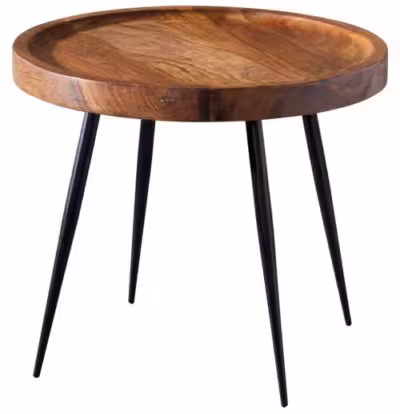 BEISTELLTISCH 46/46/40 cm Sheesham massiv Sheeshamfarben von MID.YOU