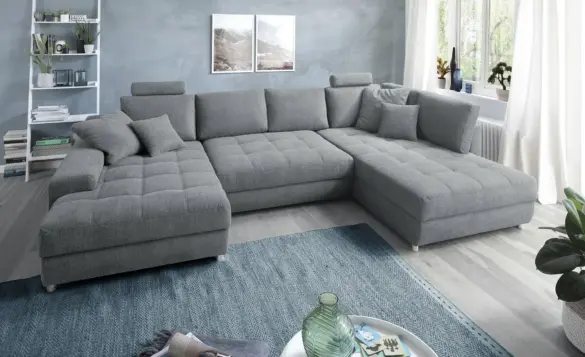 Wohnlandschaft ARISSA DE LUXE Graphit von BOBB