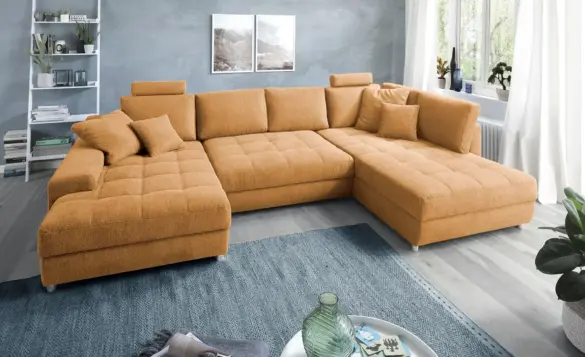 Wohnlandschaft ARISSA DE LUXE Honiggelb von BOBB