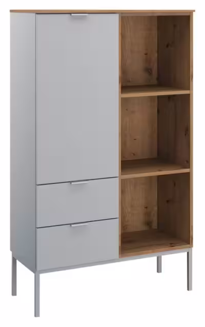 STYLIFE KOMMODE in 80/138/42 cm Grau, Eichefarben