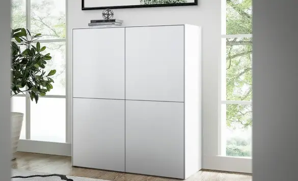 Highboard STREAM PREMIUM Weiß matt