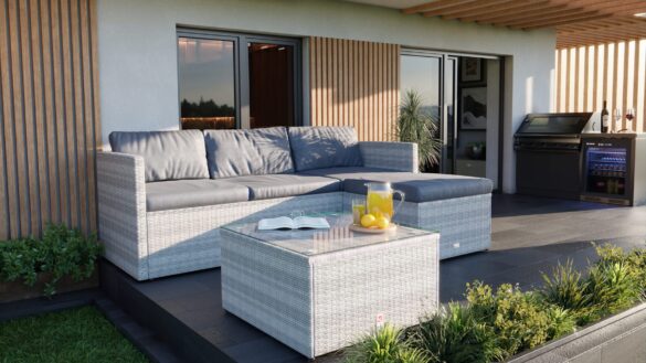 LC GARDEN Gartenlounge-Set LOUNGINO Balkonmöbel für 3-4 Personen Lounge Parma