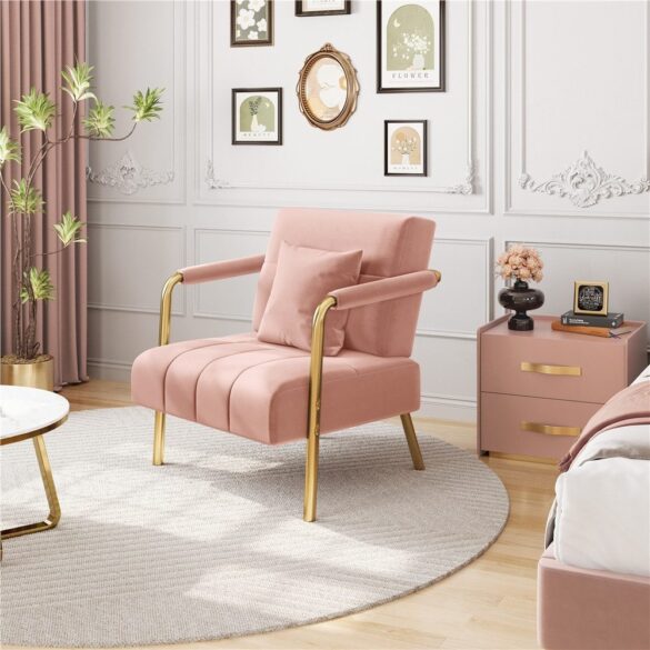 YAHEETECH Sofa 1/2-Sitzer Polstersofa Pink
